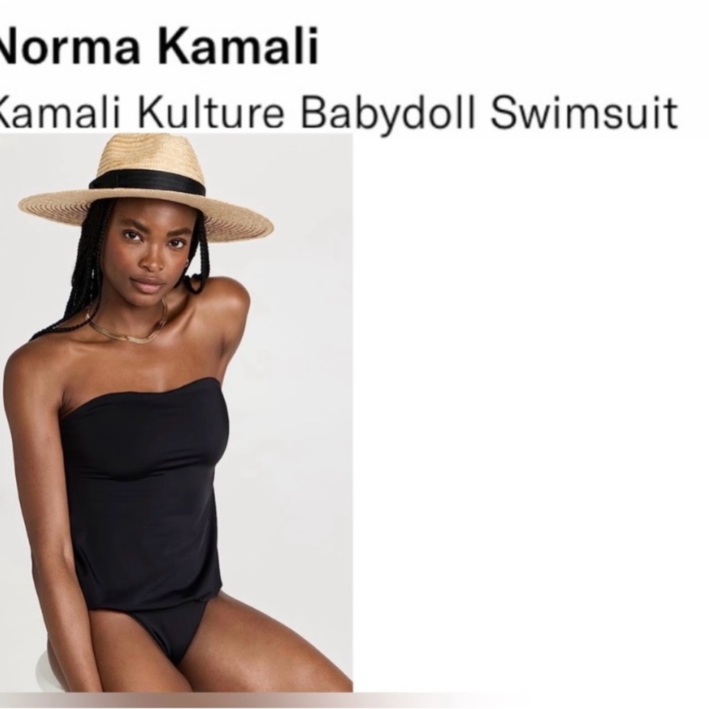 Norma Kamali Black Babydoll Swimsuit